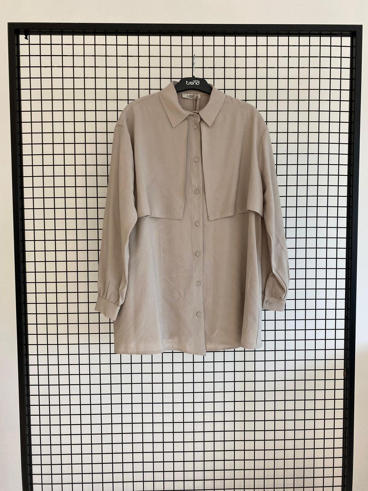 Armine TREND Kapaklı Belden Bağlamlı Spor Tunik Bej 25YT499