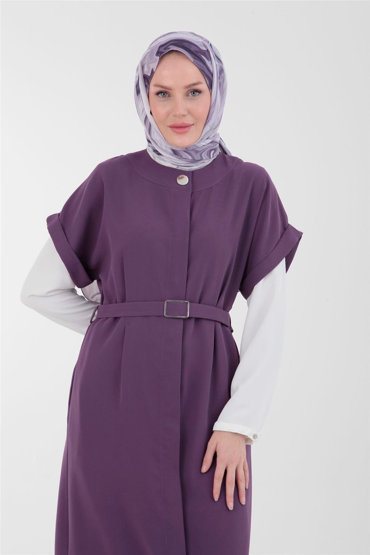 Armine Trend Kemer Detaylı Takım 23YT641 Mor