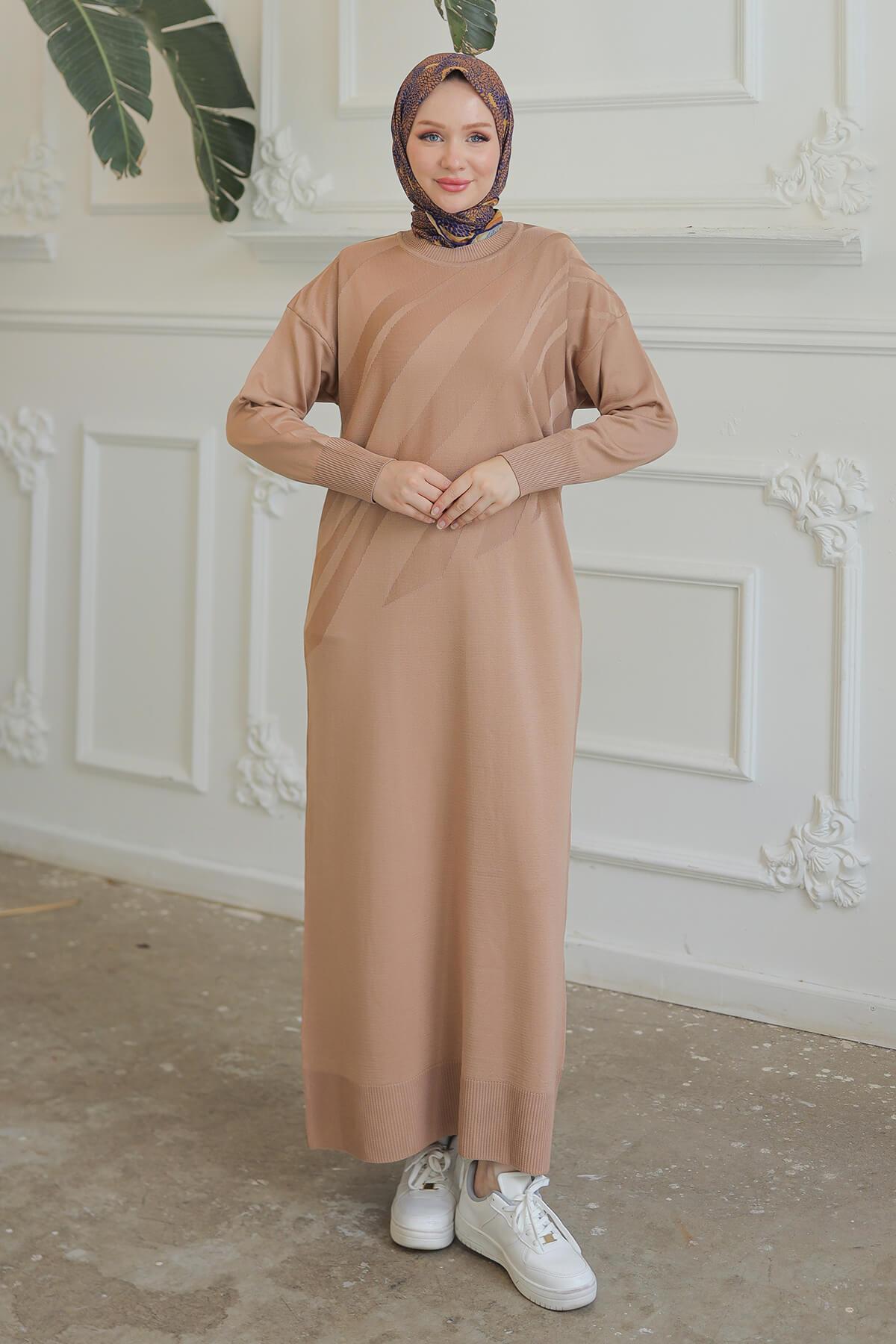 Armine TREND Triko Elbise Latte 24KTD900