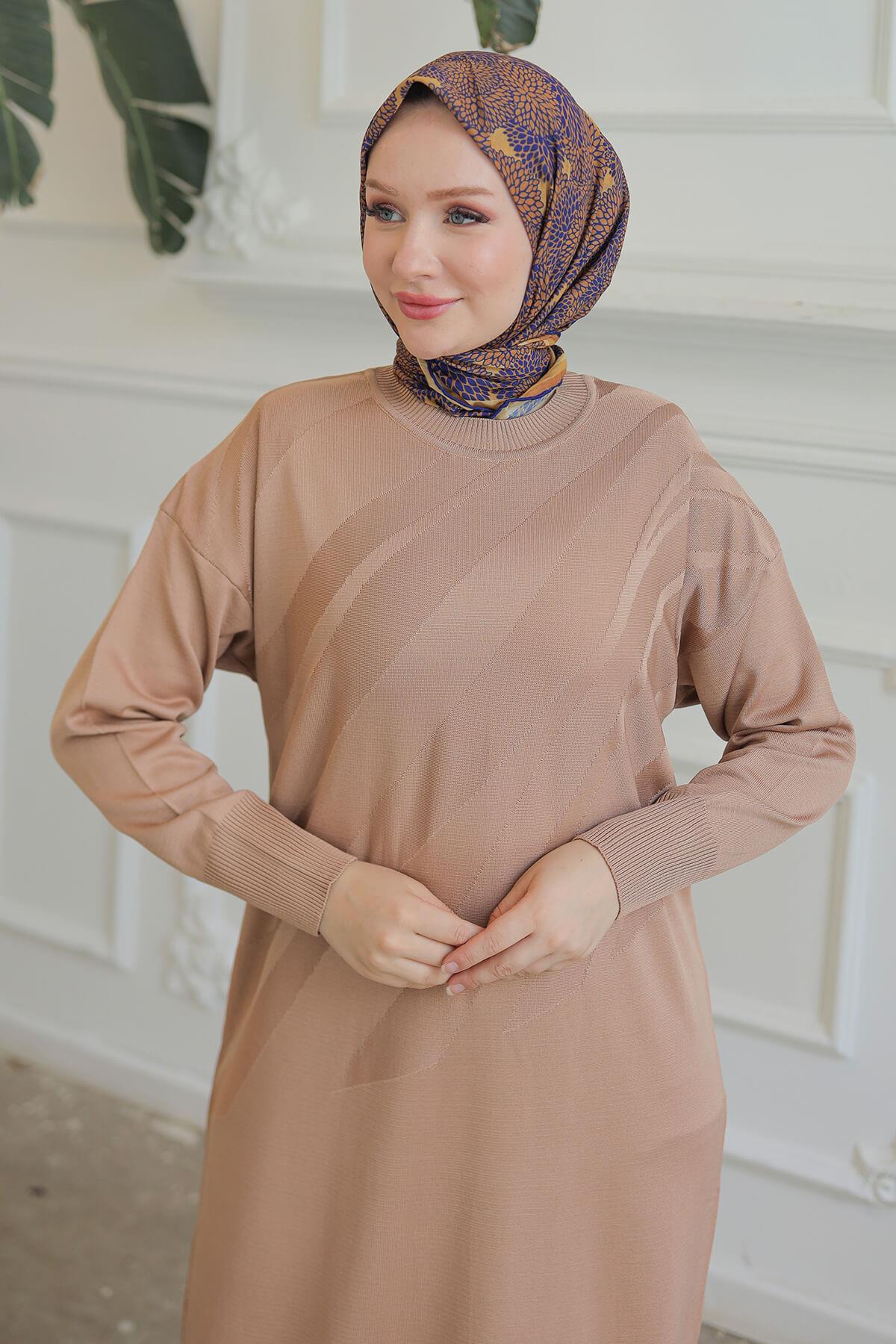 Armine TREND Triko Elbise Latte 24KTD900