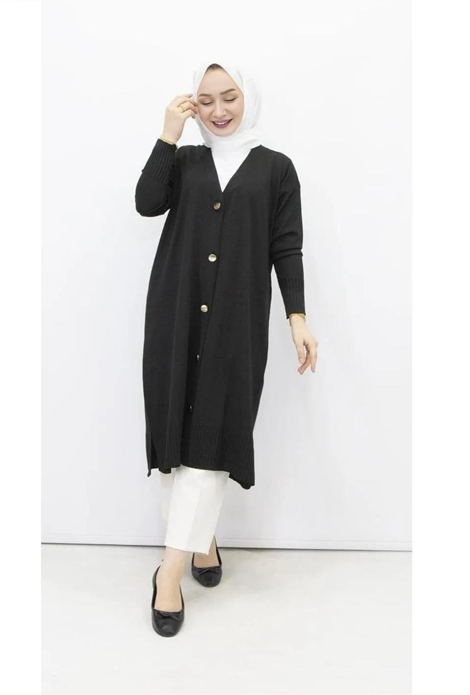 Armine TREND Triko Hırka Siyah 24KTD502
