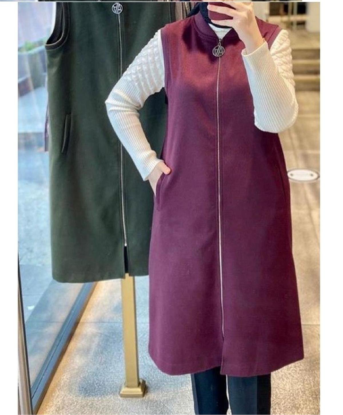 Armine Trend Yelek 22KT527 Mürdüm