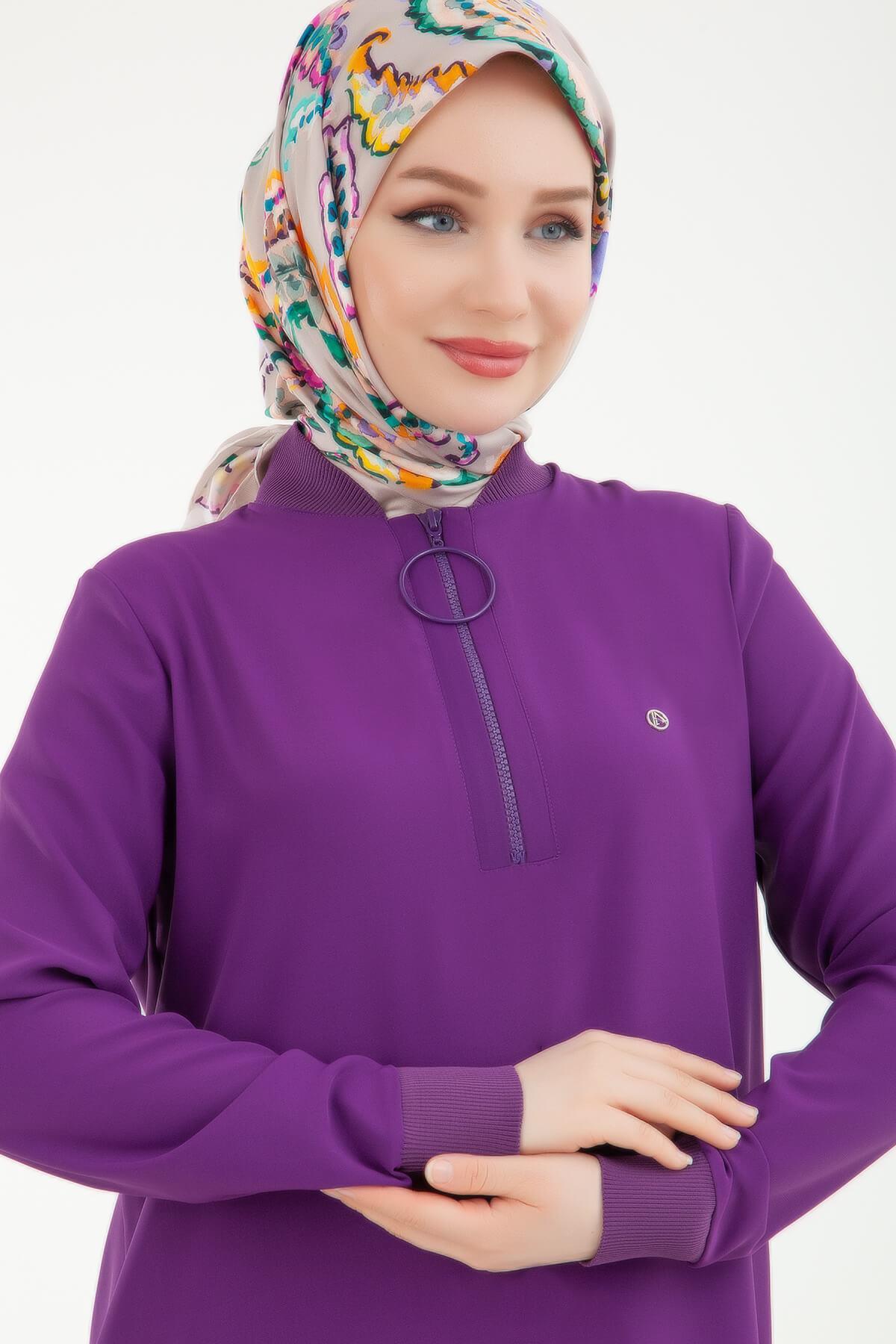 Armine TREND Halkalı Tunik Yaz Sezonu 24YT436 Mor