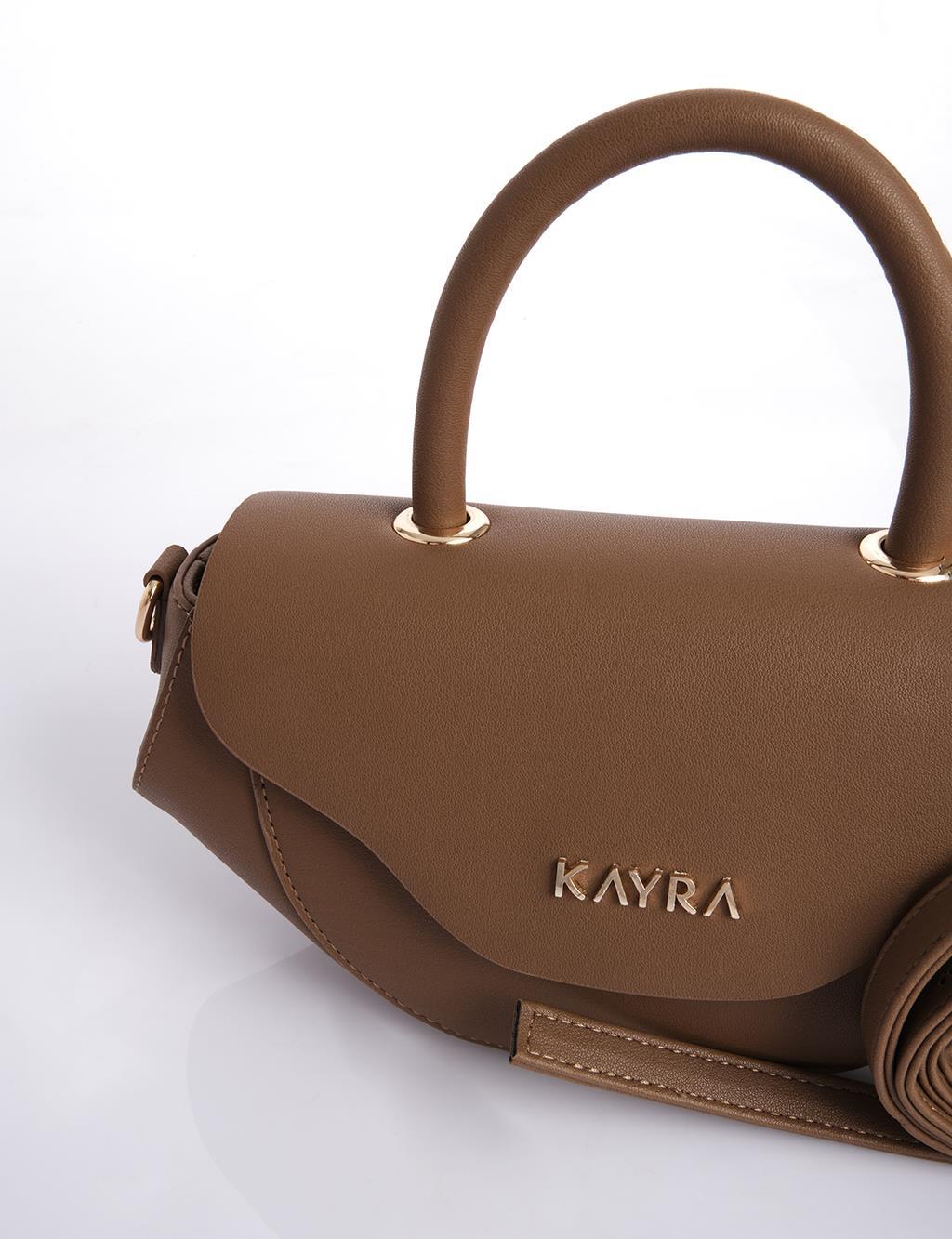 Kayra Kulplu Oval Çanta Kahve KA-B25-CNT08