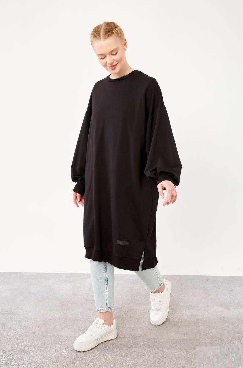 Levidor Siyah Oversize Uzun Sweat 270030