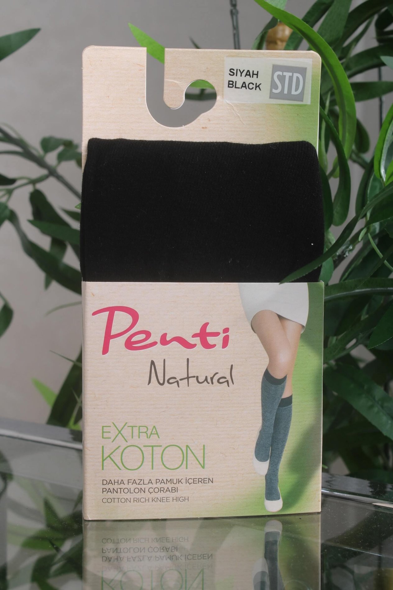 Penti Ekstra Koton Pantolon Çorabı 40 Den Siyah