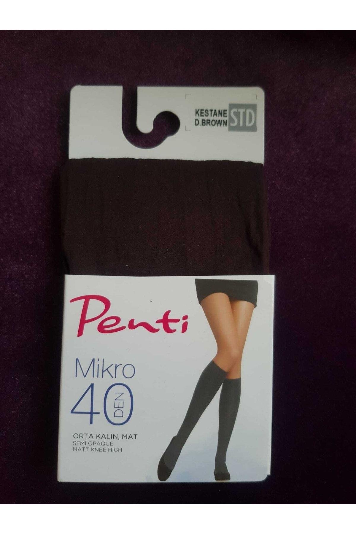 Penti Mikro 40 Dizaltı Çorap Kestane