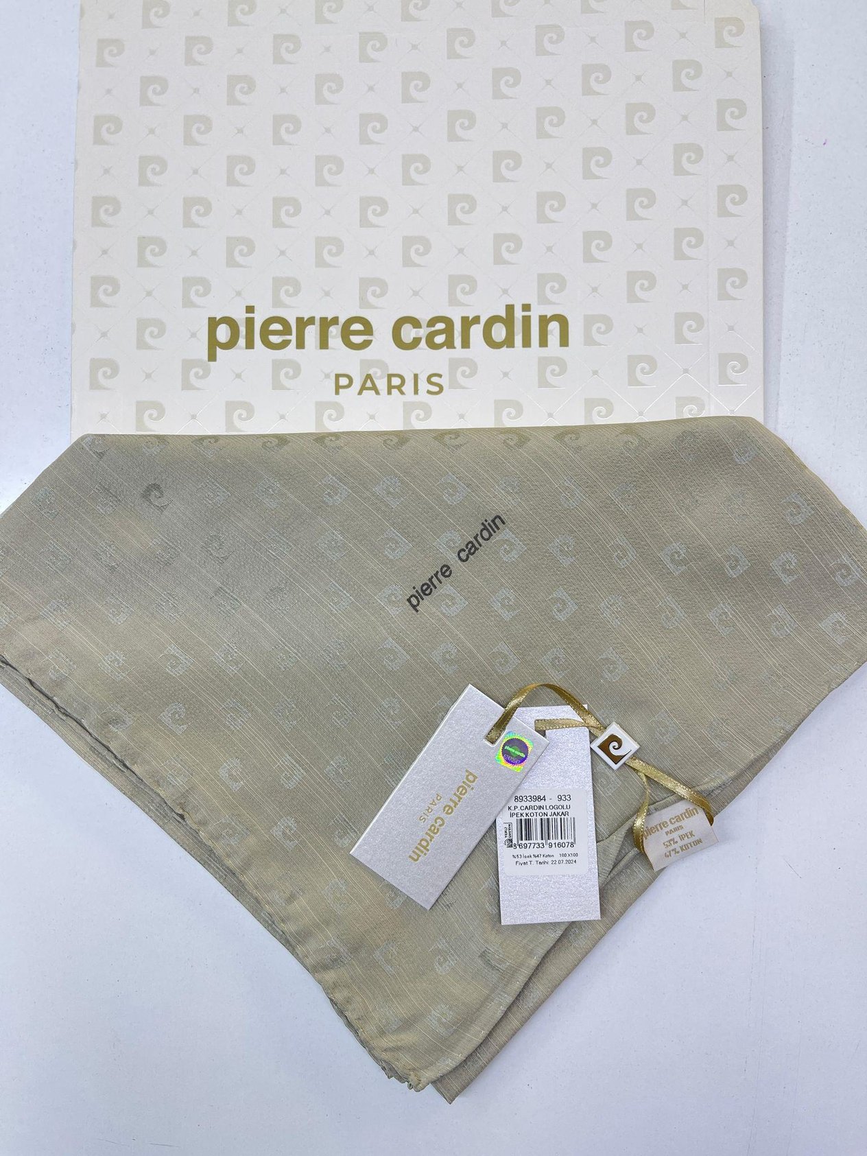 Pierre Cardin Logolu İpek Koton Jakar Eşarp 8933984 - 933