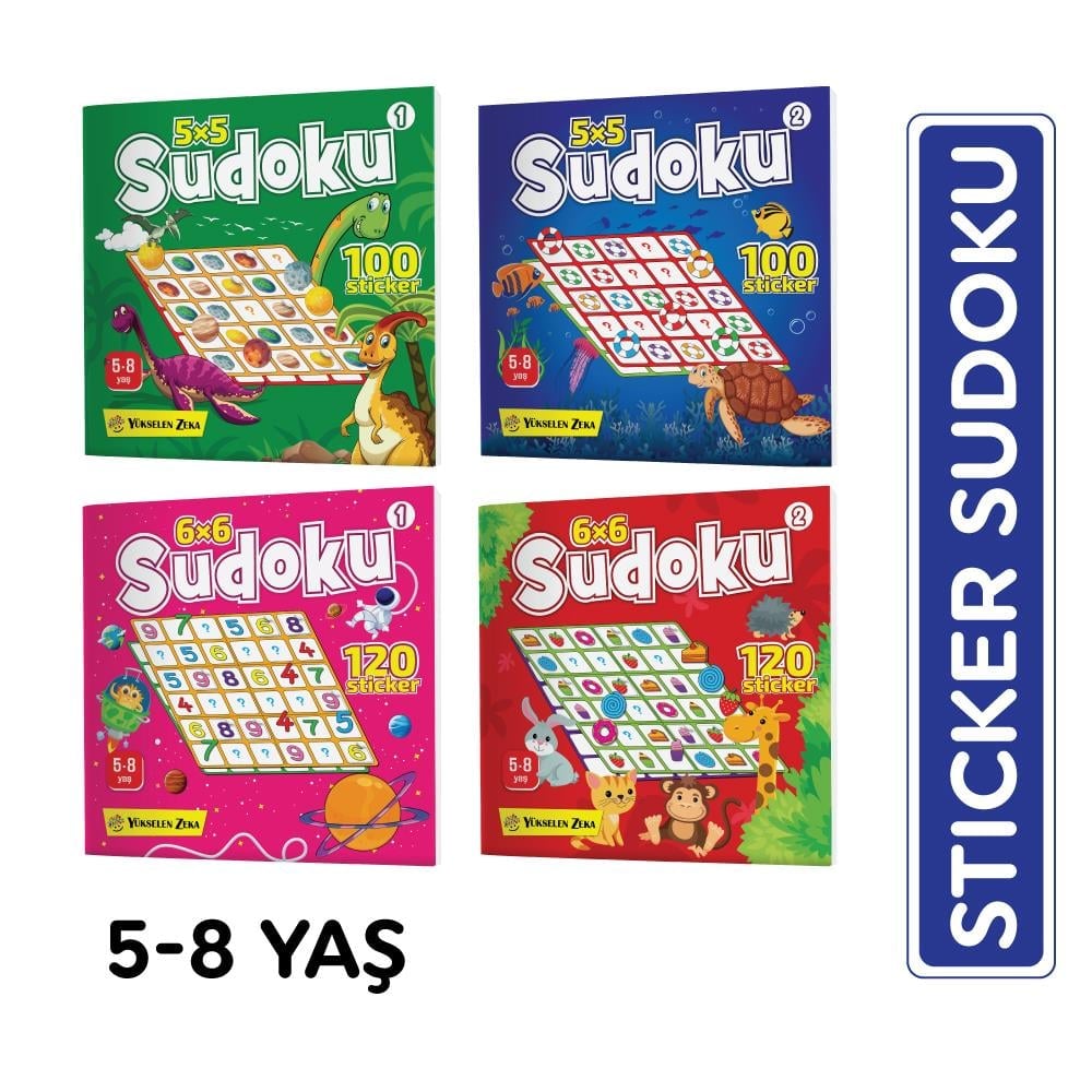 5-8 Yaş Stickerlı Sudoku Seti (440 Adet Sticker)