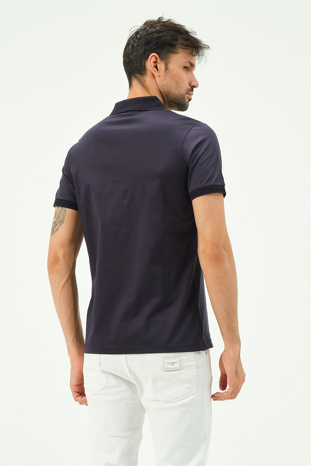 MSW Oxford Erkek Regular Fit Siyah Polo Yaka T-shirt