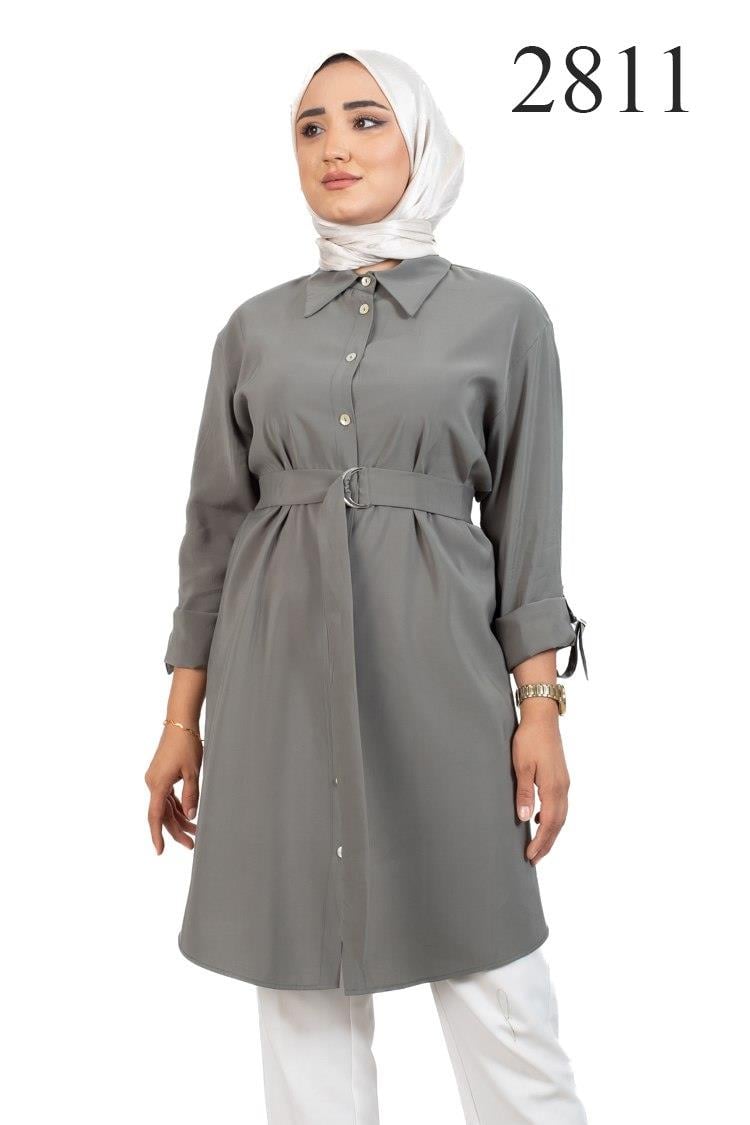 2811 Tripen Tencel Tunik Haki