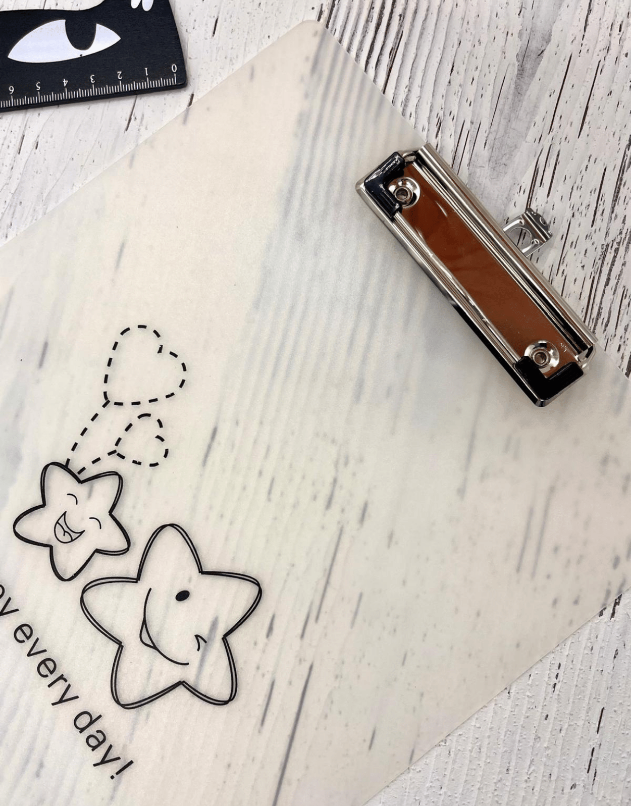 Happy Every Day! A4 Şeffaf Sekreterlik Blok Tablası