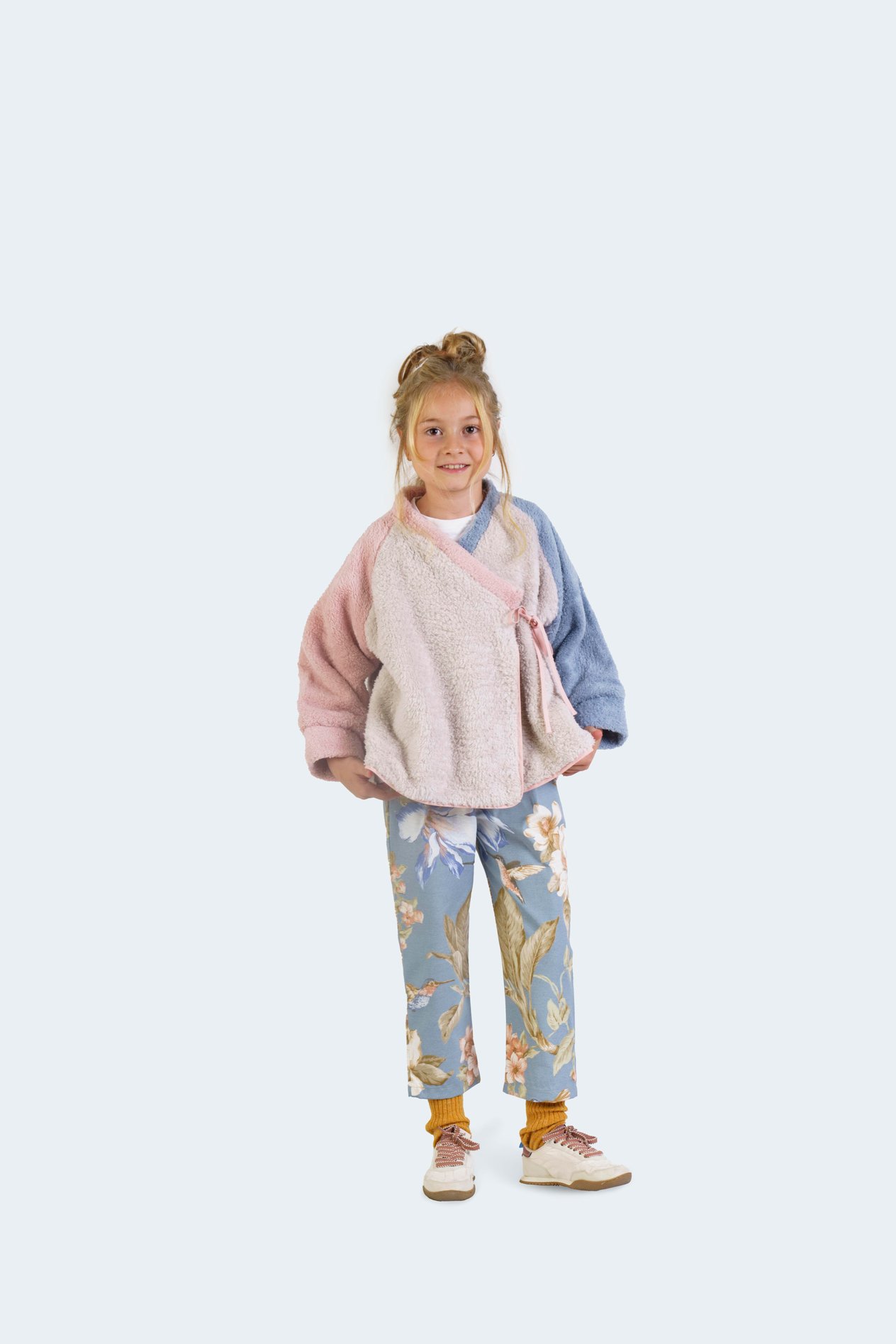Çiçek Desenli Gabardin Pantolon