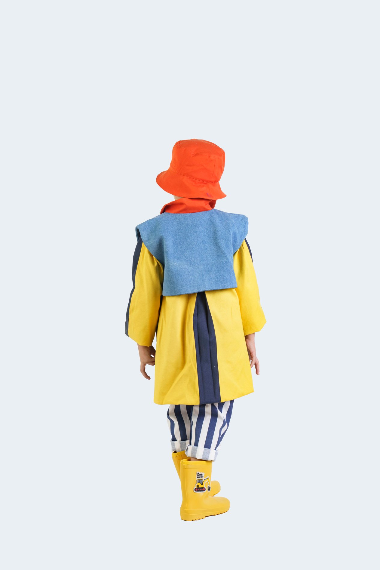 Çok Renkli Denim Garnili Trench