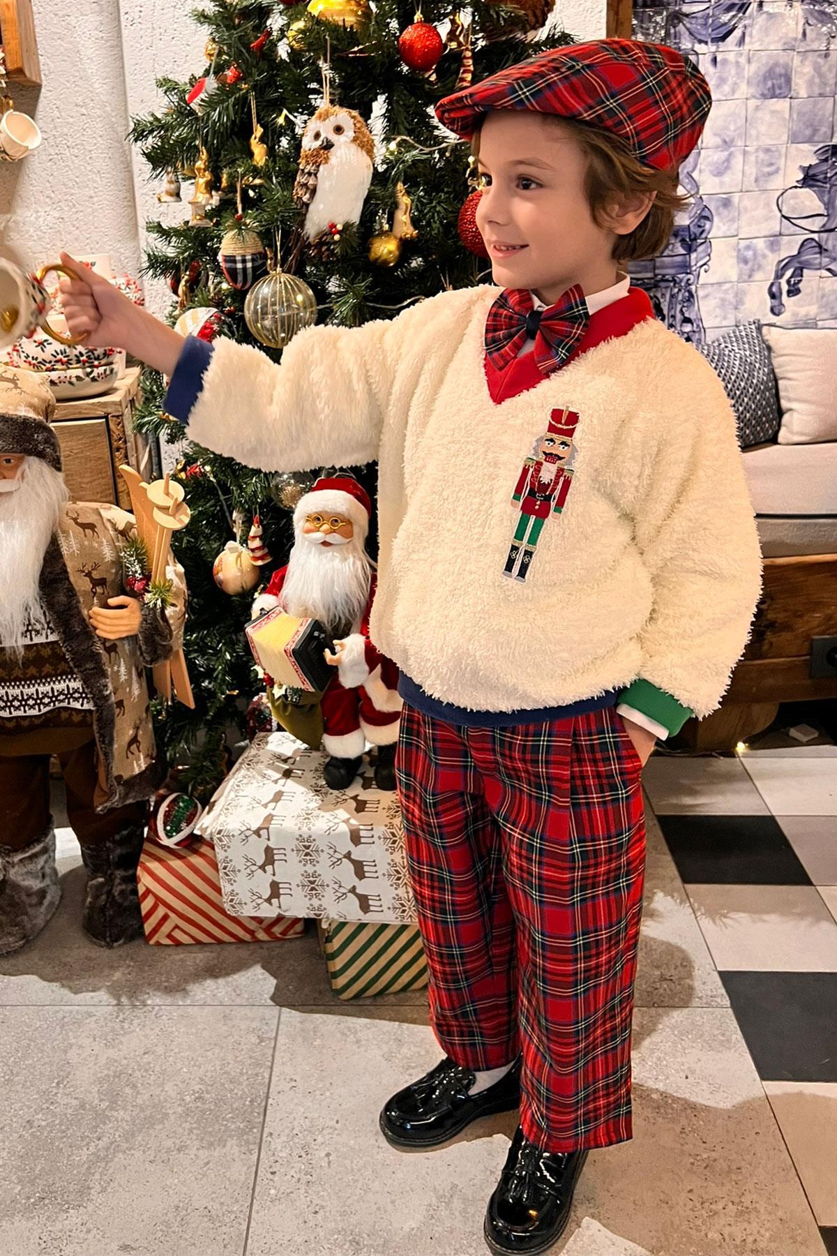 Kurşun Asker Nakışlı Teddy Sweat