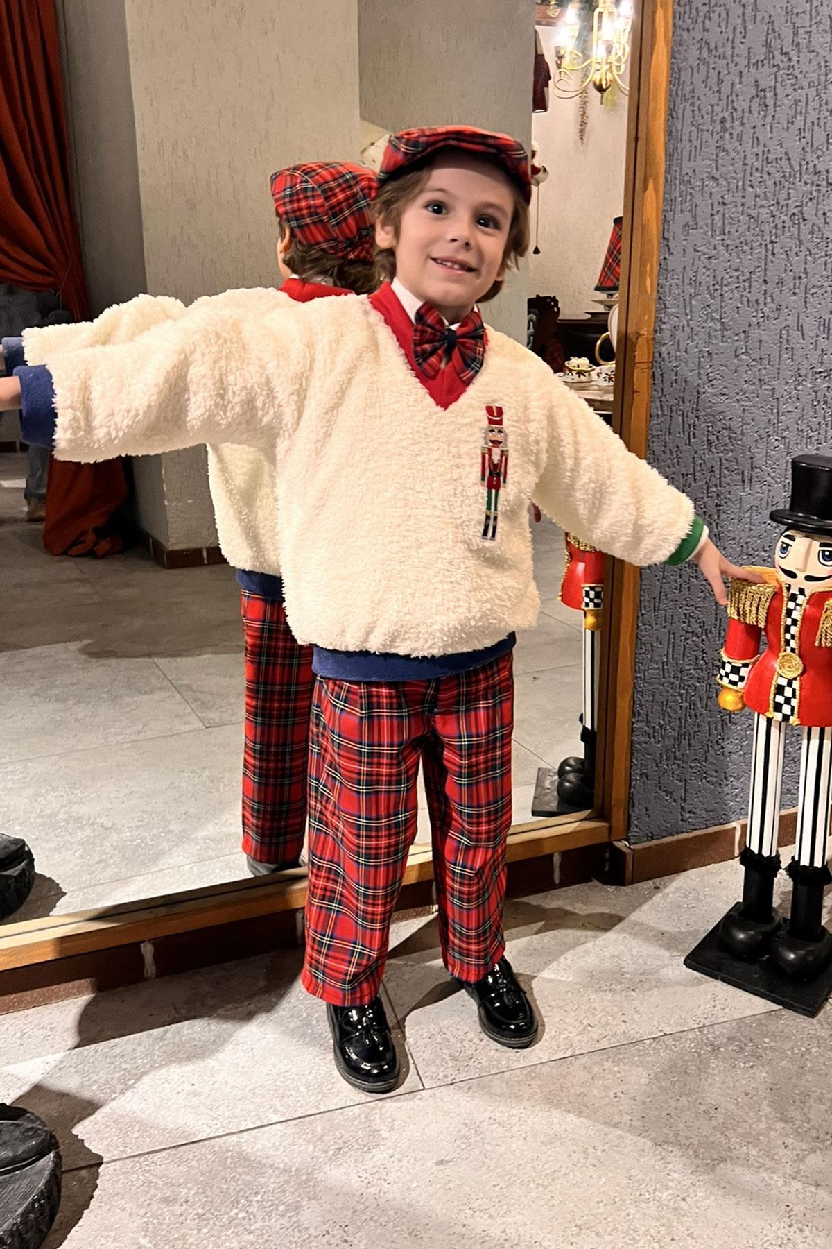 Kurşun Asker Nakışlı Teddy Sweat