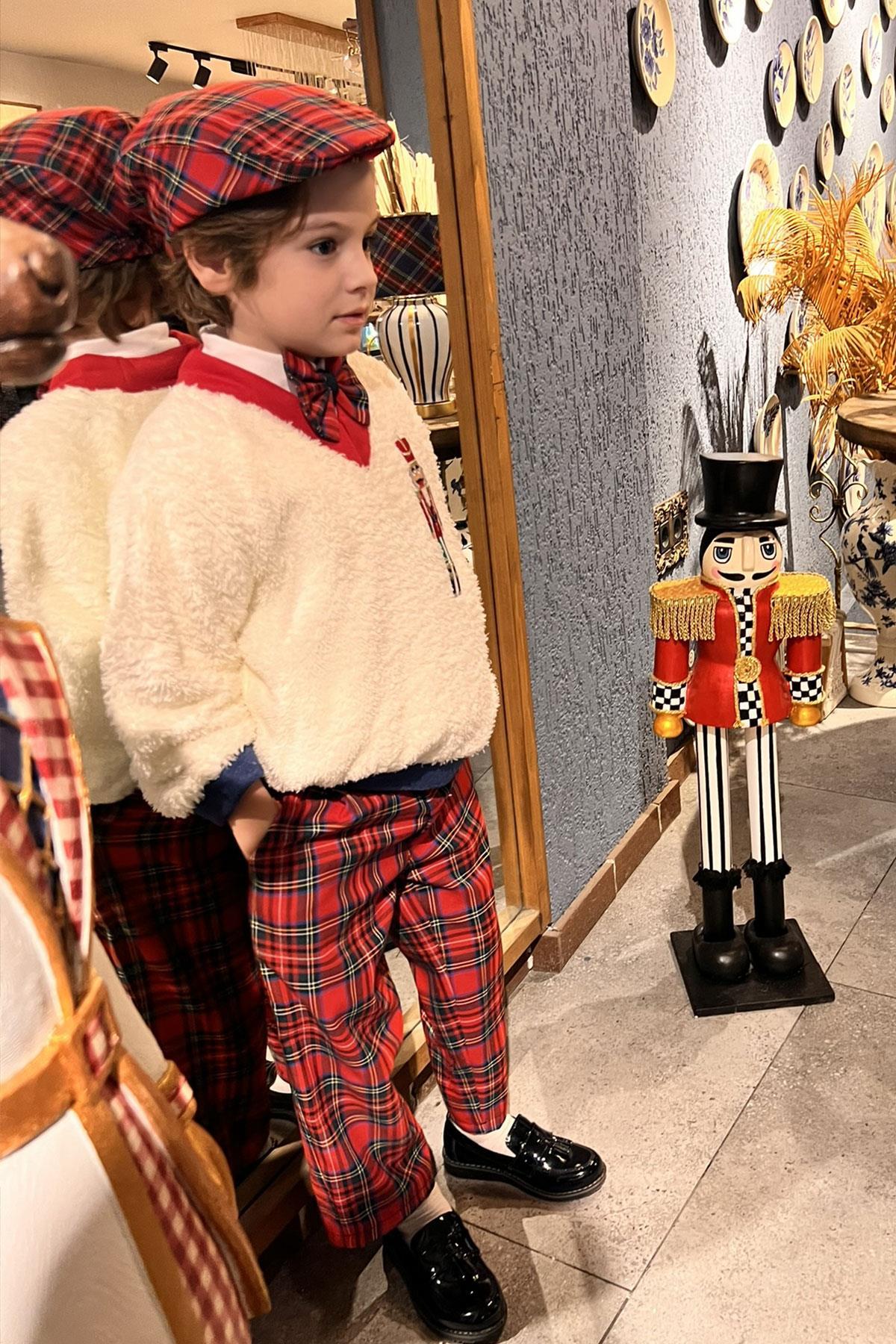 Kurşun Asker Nakışlı Teddy Sweat