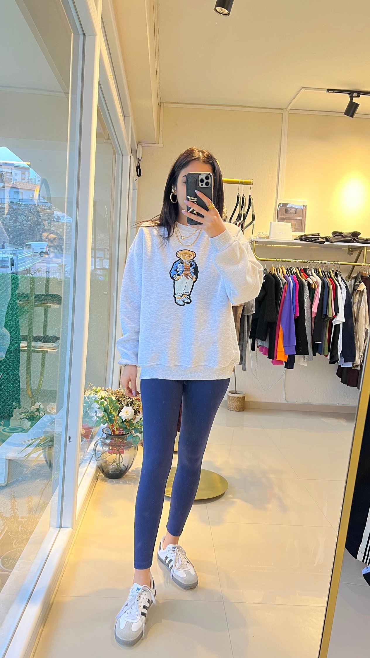3162 NAKIŞLI SWEAT GRİ