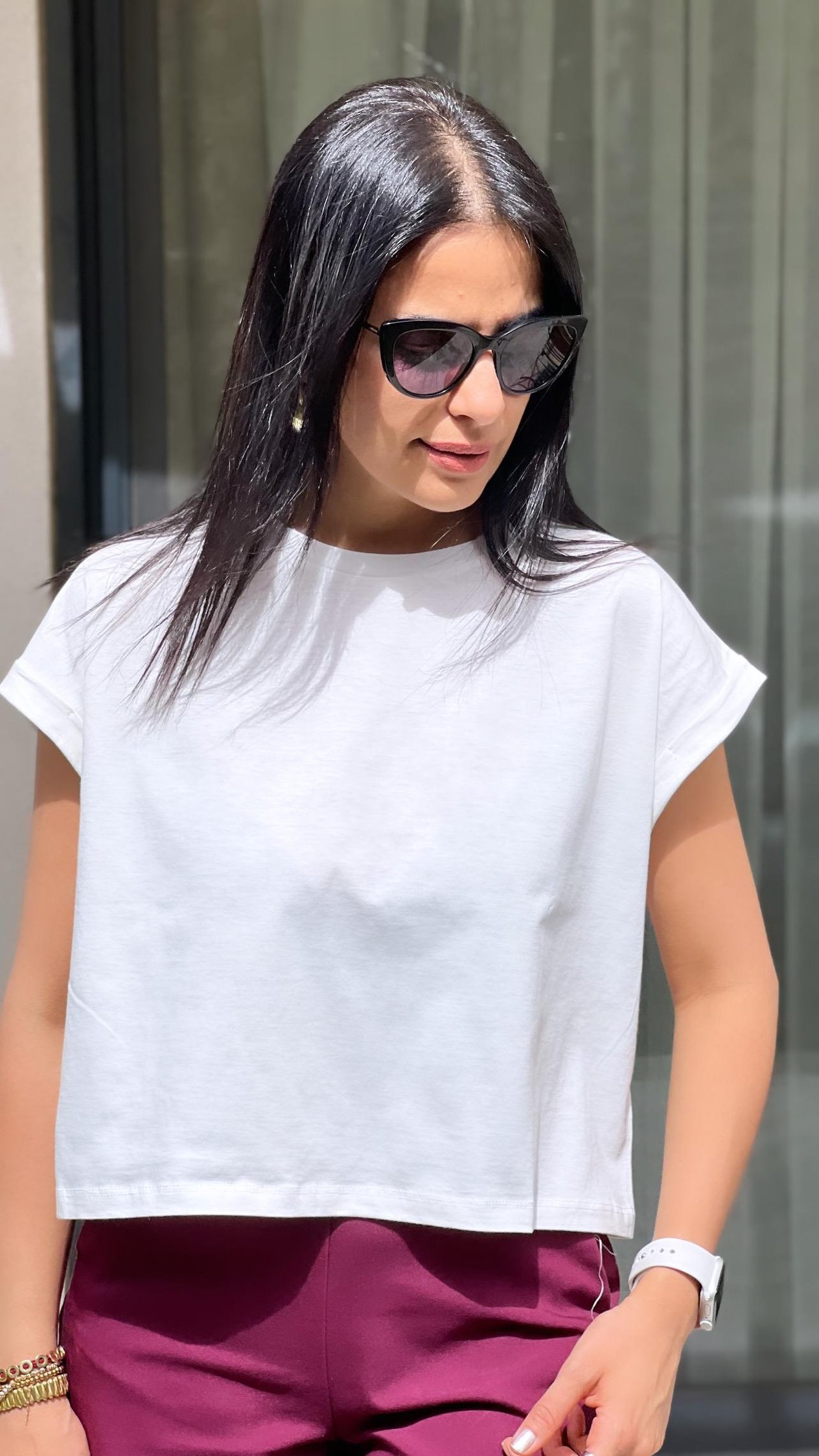 3431 T Kol Basic Tshirt Ekru