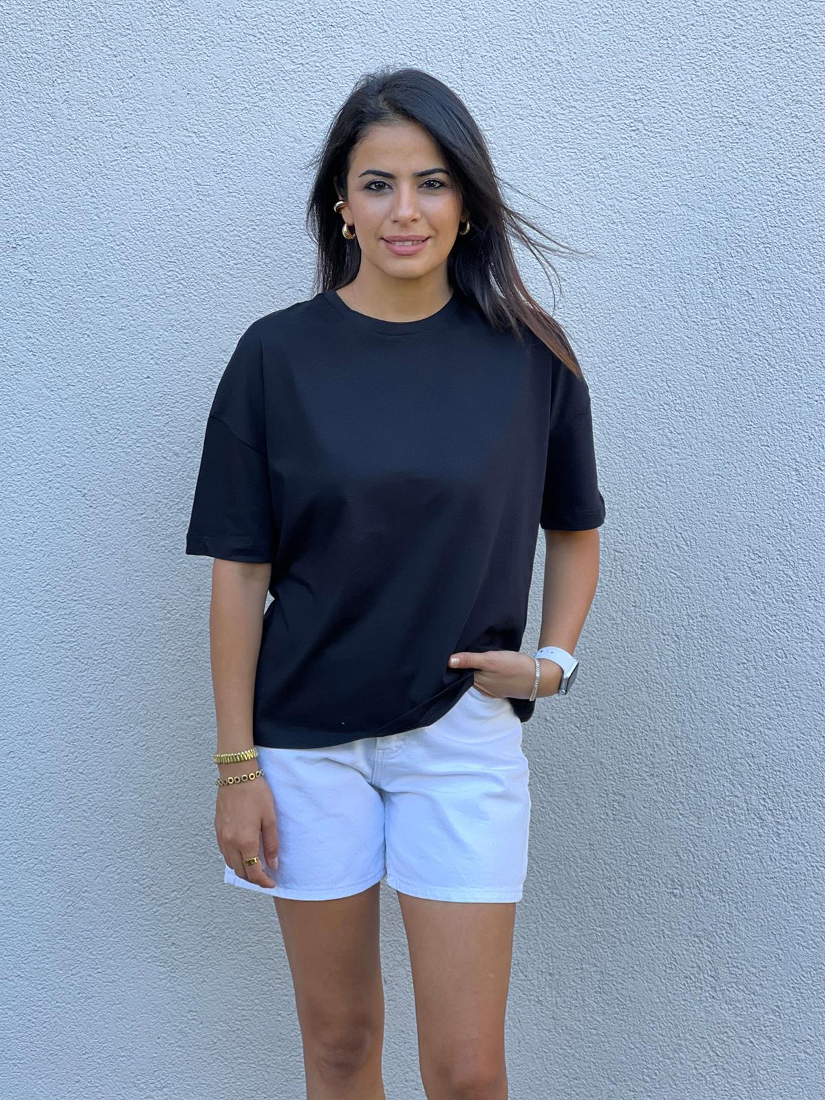 3683 Basic  Tshirt Siyah