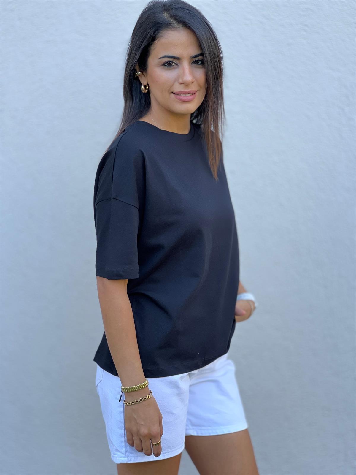 3683 Basic  Tshirt Siyah