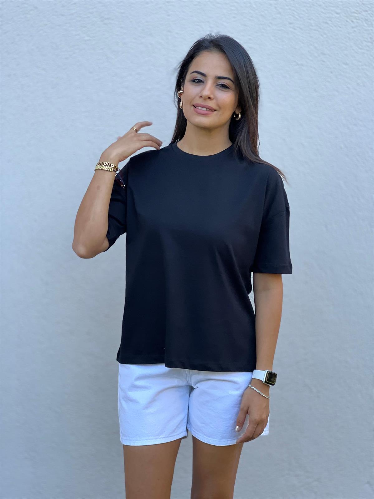 3683 Basic  Tshirt Siyah