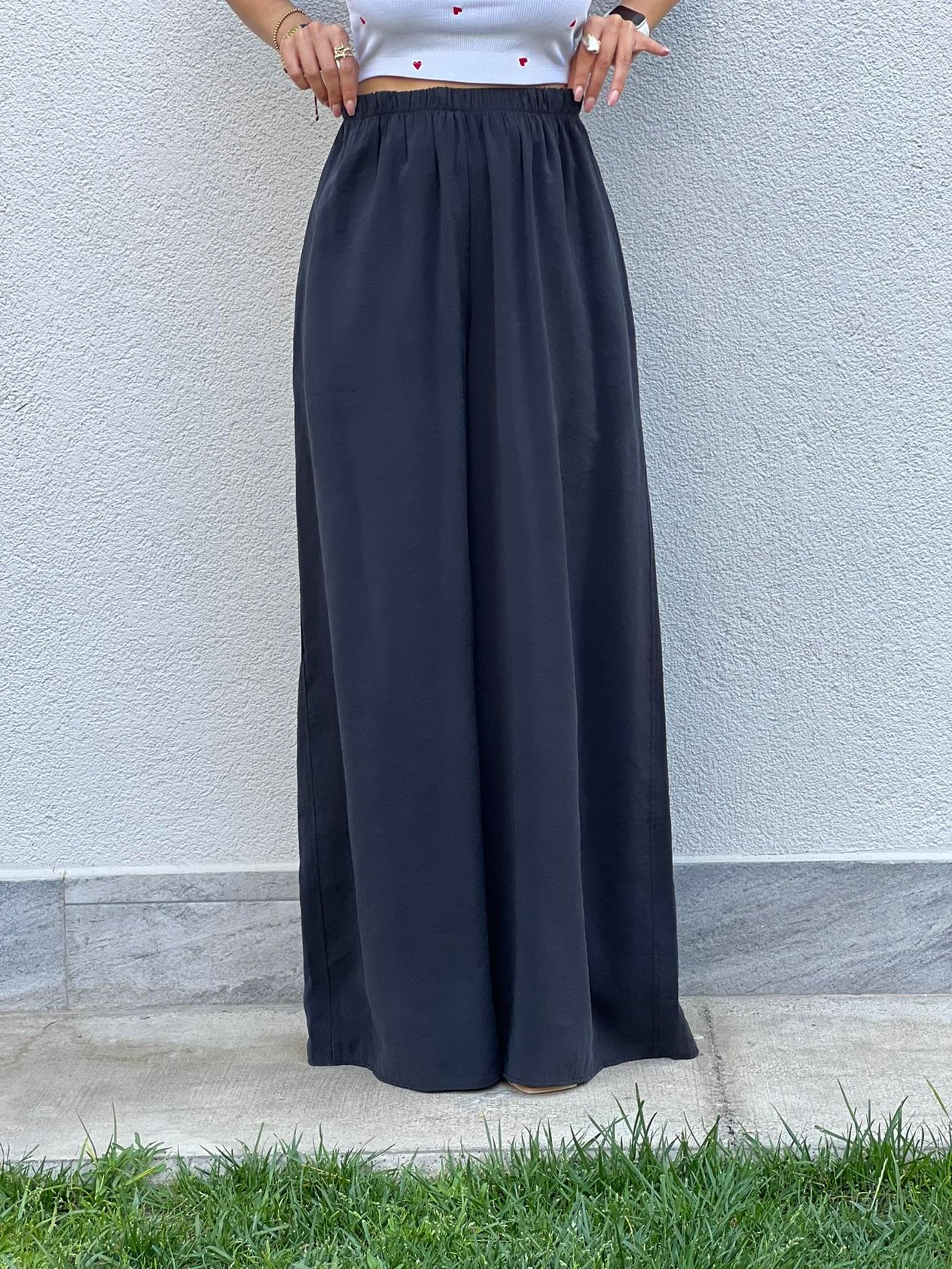 50979 LASTİKLİ PANTOLON ANTRASİT