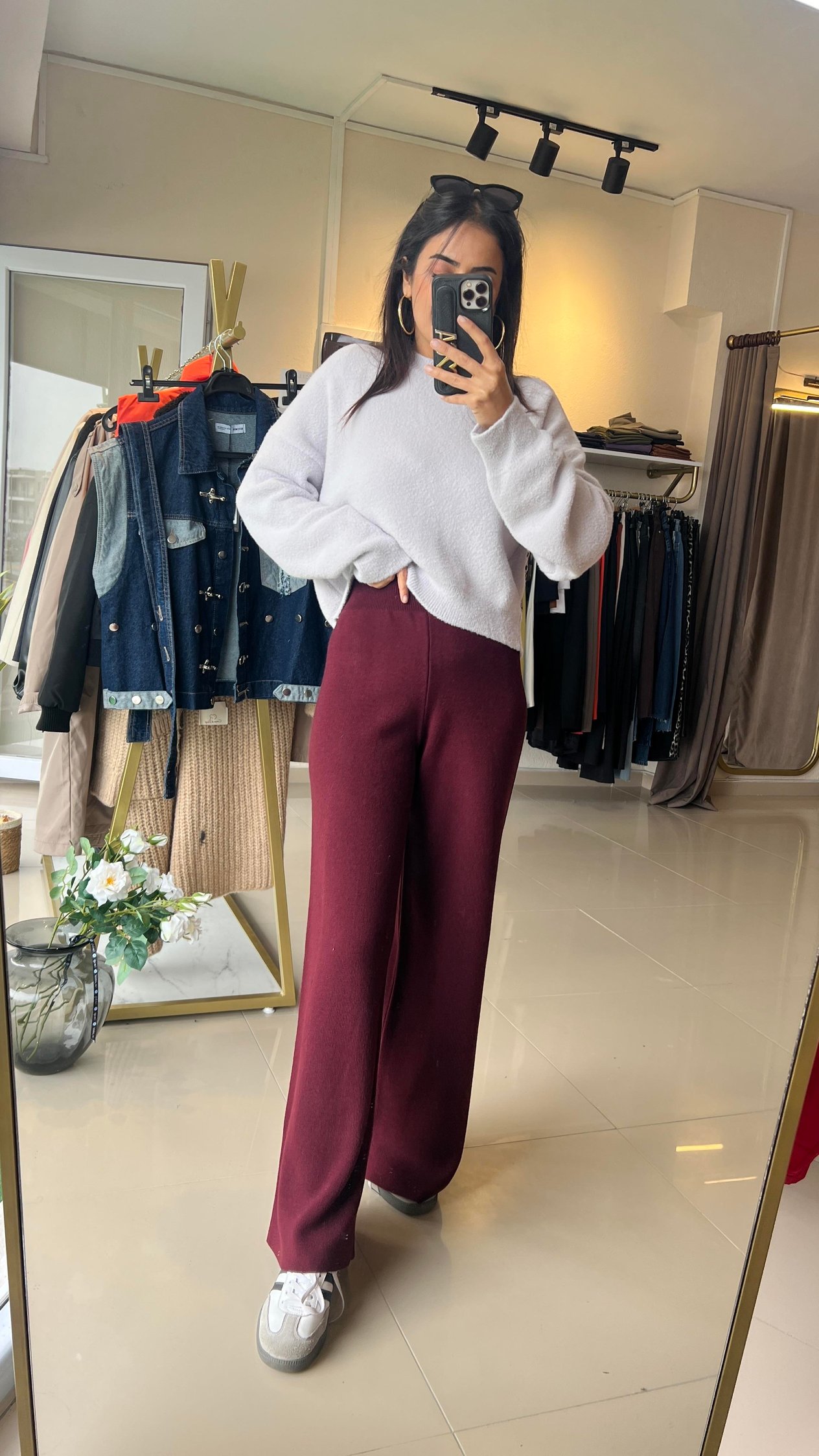 5254 TRİKO PANTOLON BORDO