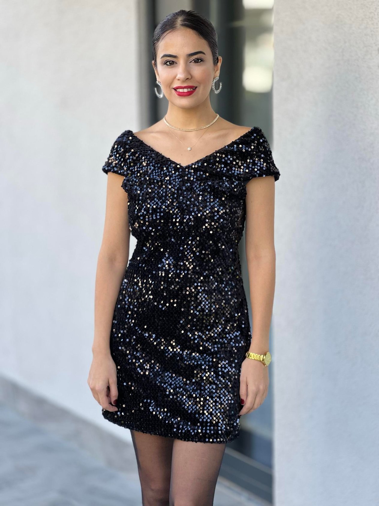 ORJİNAL MODEL MADONNA PAYETLİ ELBİSE 