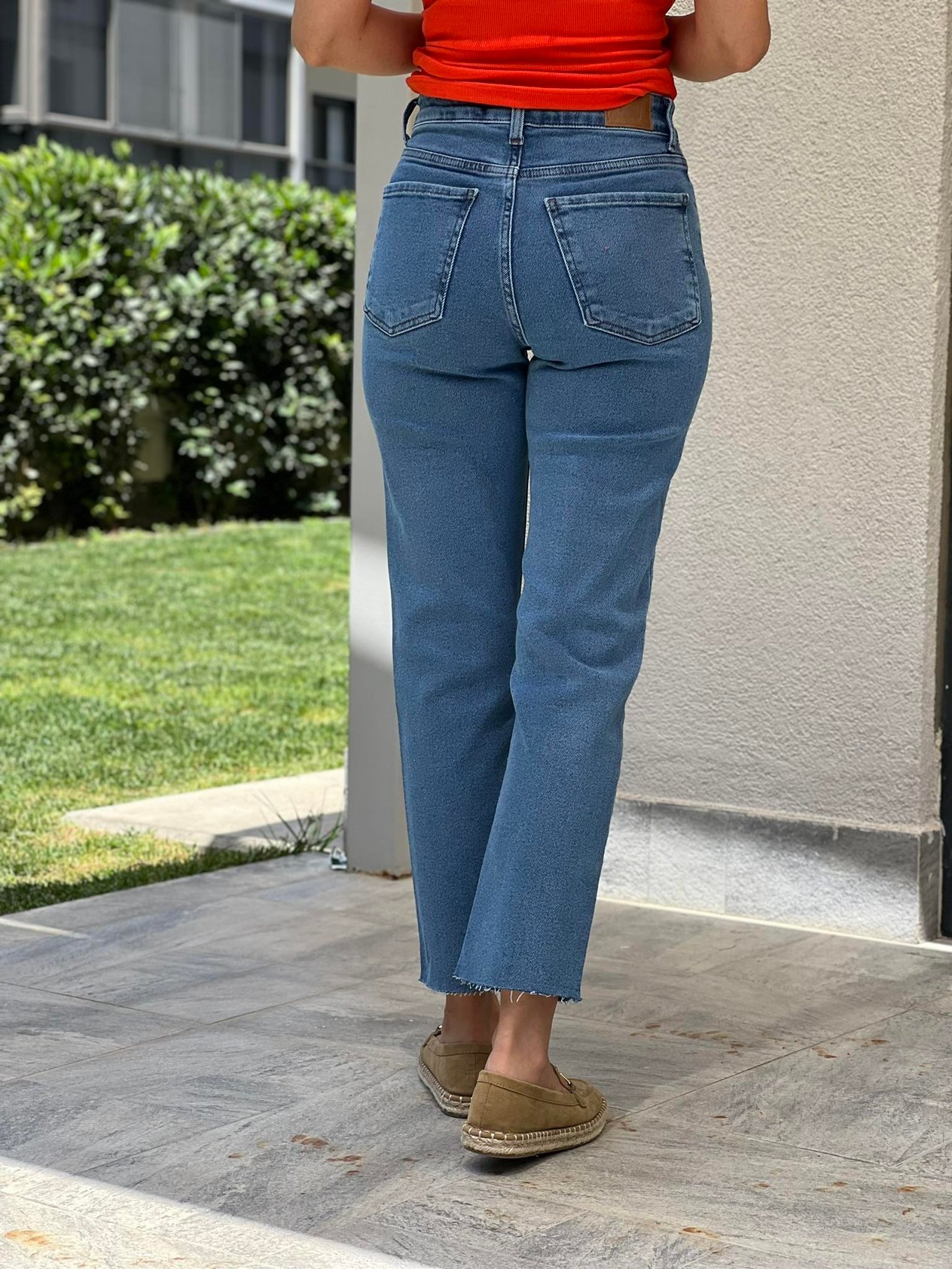 YÜKSEK BEL LİKRALI JEAN BUZ MAVİ