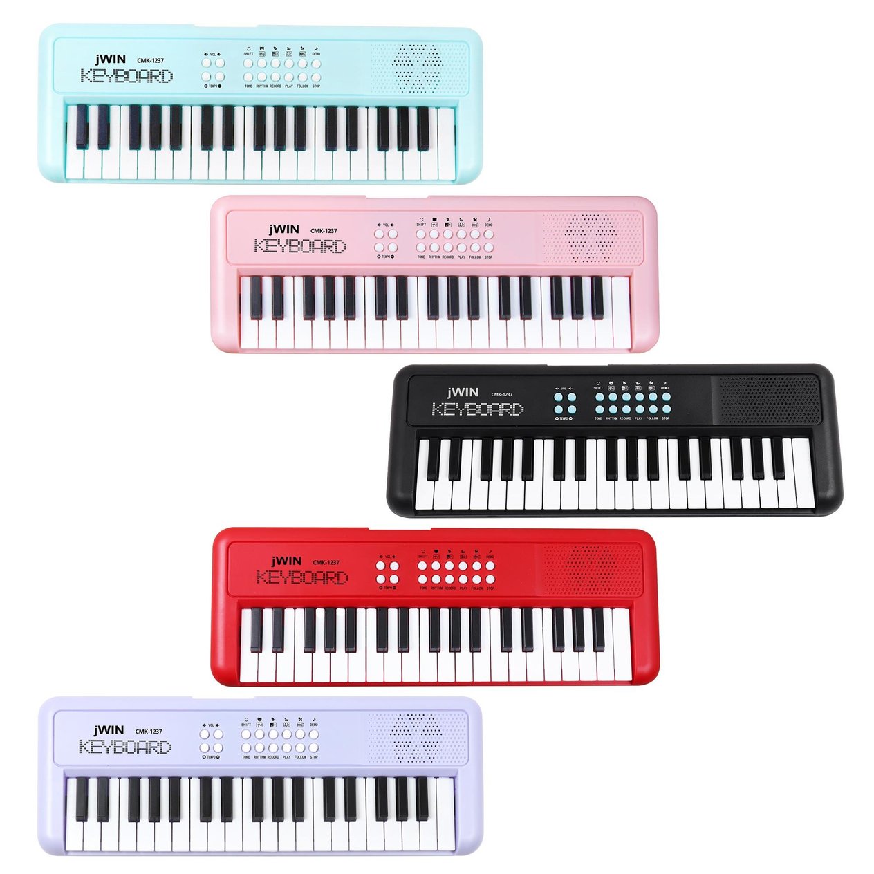 Jwin CMK-1237 37 Tuşlu Elektronik Org (Etiket. Adaptör Hediye) - Kırmızı