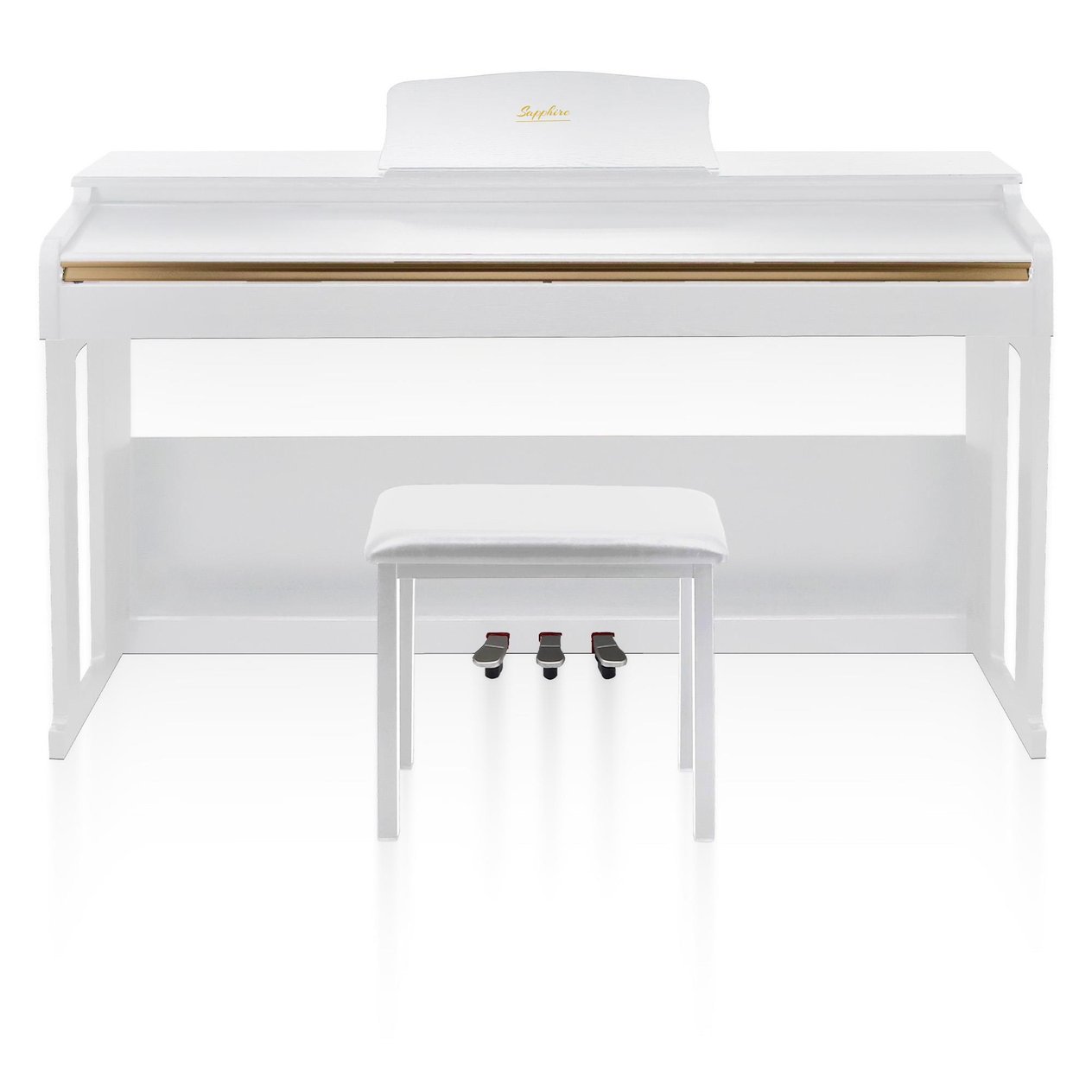 Jwin Sapphire SDP-214 Çekiç Aksiyonlu 88 Tuşlu Dijital Piyano + Tabure - Beyaz