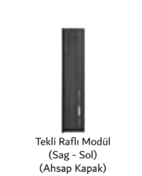 LUCCA TEKLİ RAFLI MODÜL SAĞ AHŞAP KAPAK MODÜL