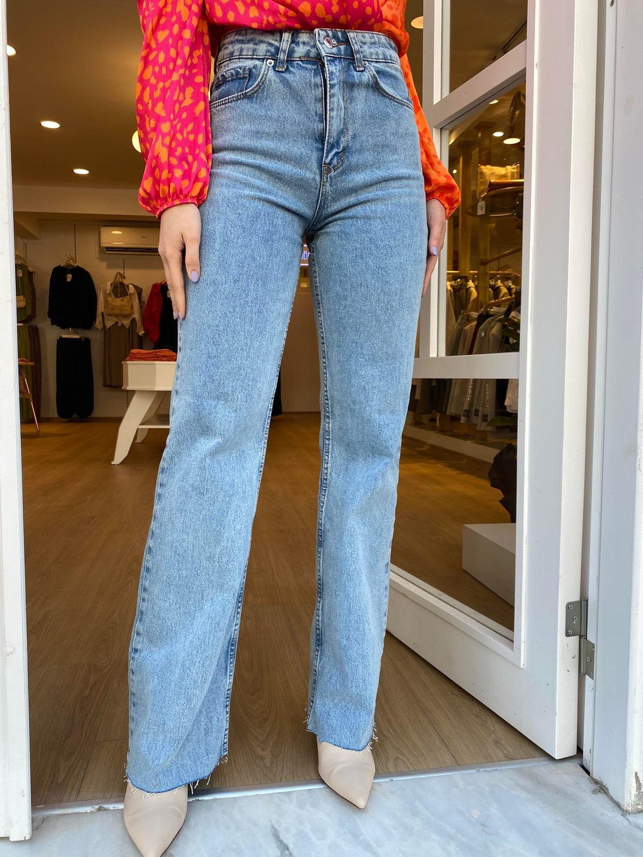 ORJİNAL PAÇA KESİK PALAZZO JEANS