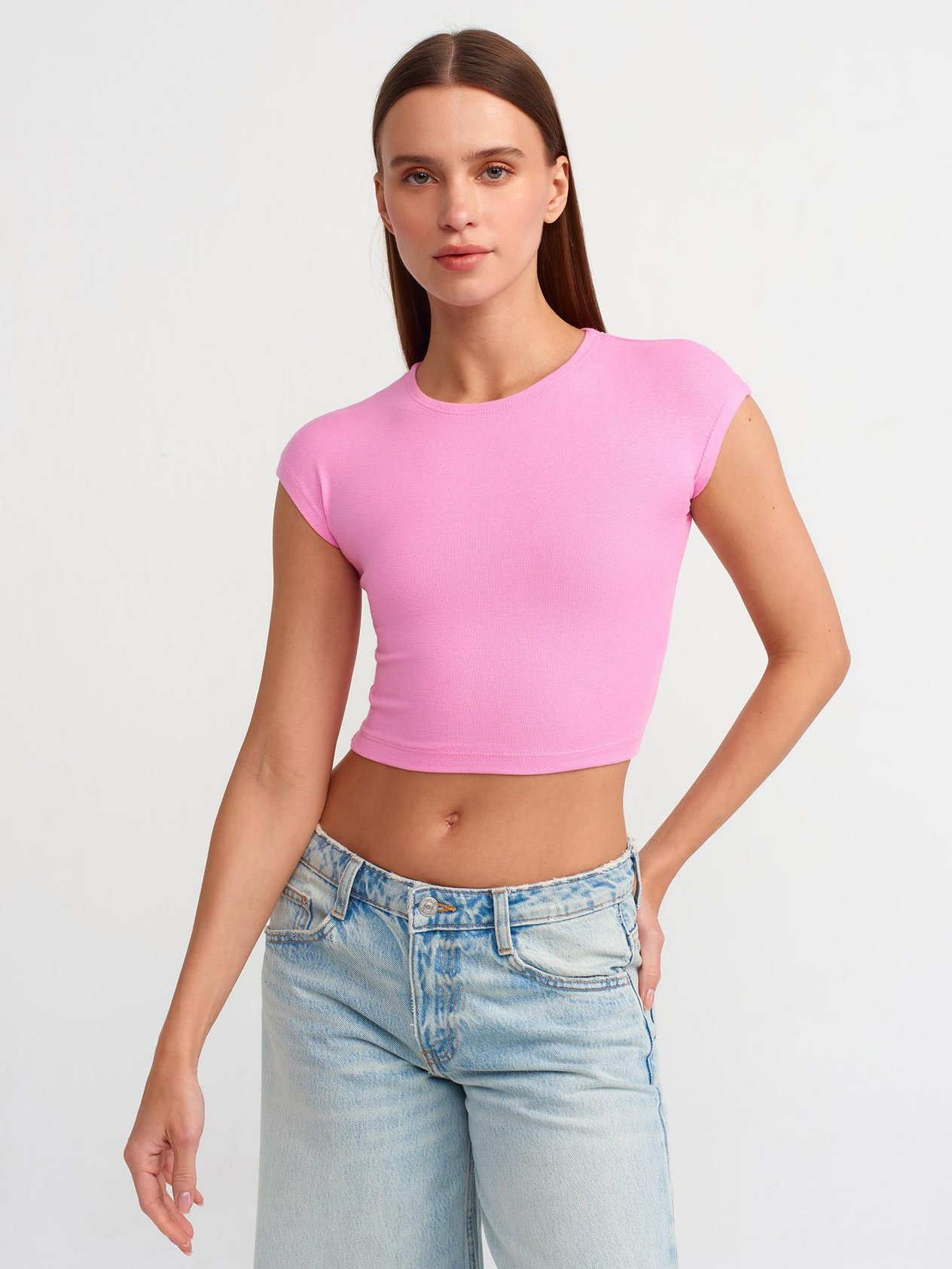 Pamuk ve Modal Karışımlı Crop Top