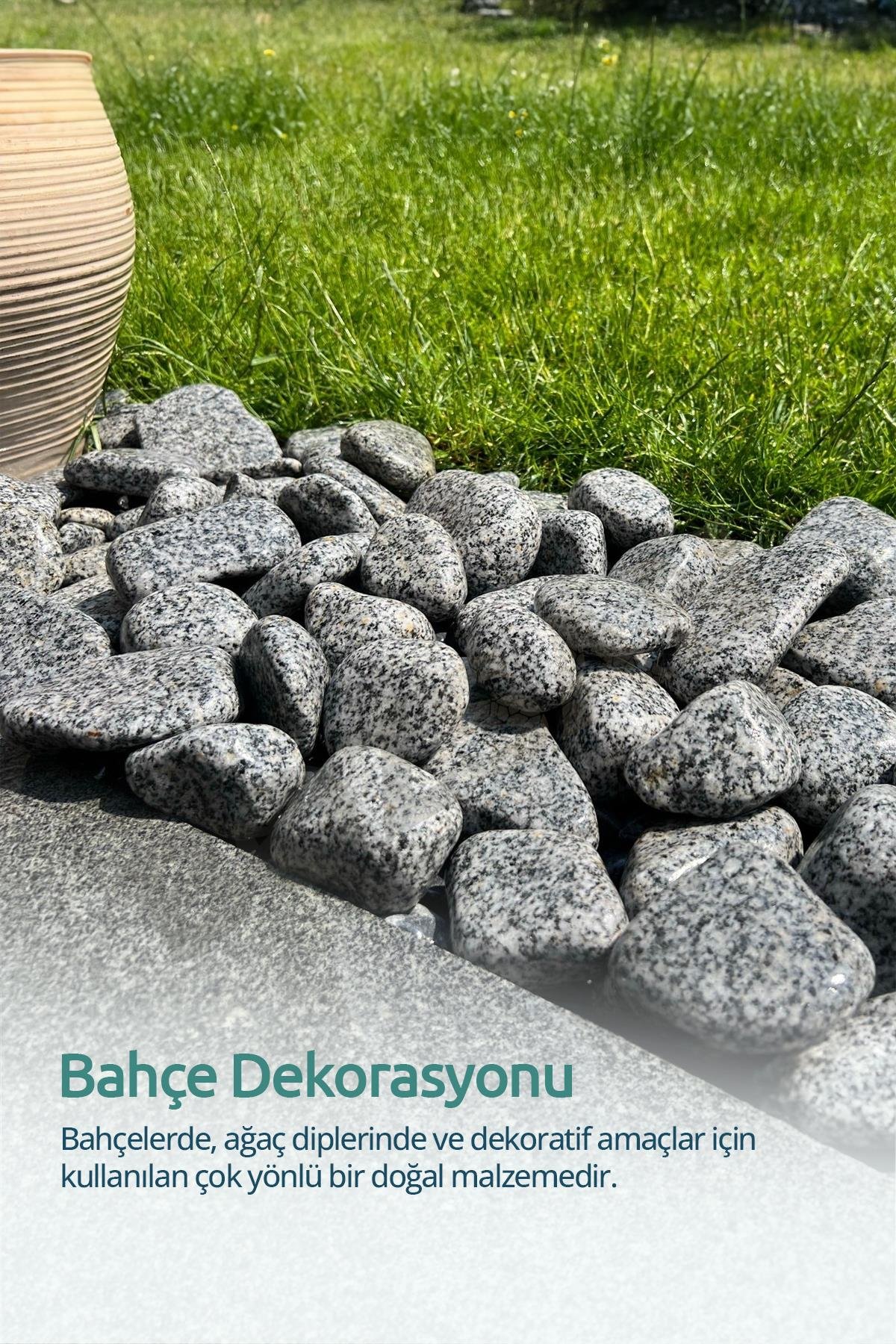 Granit Taş 2-4cm Dolomit Taşı Bahçe Süs Akvaryum Taşı Dere Çakıl Taşı 50 Kg