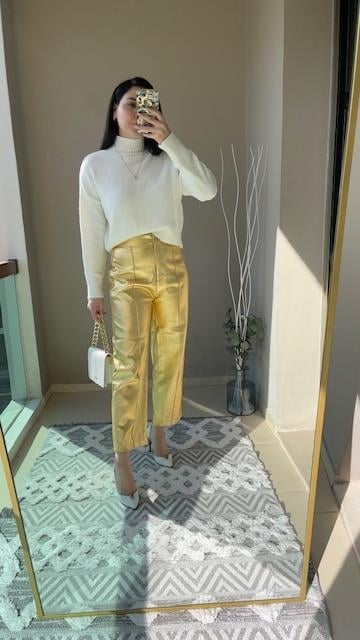 GOLD KAPLAMA PANTALON