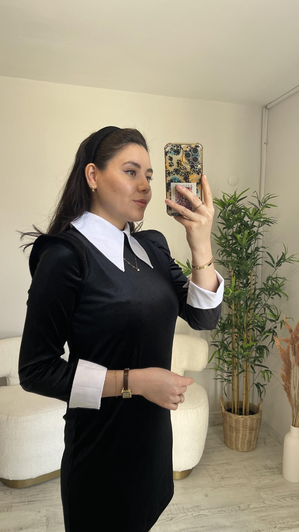 GÖMLEK YAKA KISA ELBİSE