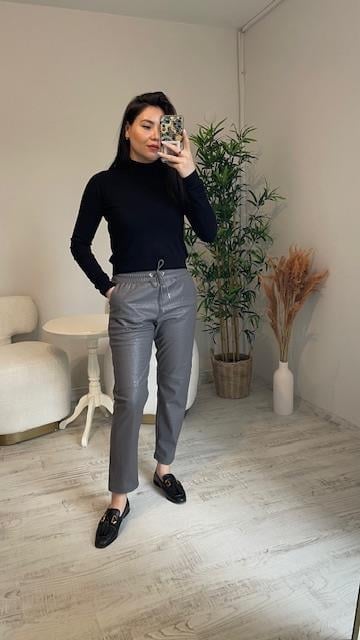 TİMSAH DESEN SUNİ DERİ PANTALON