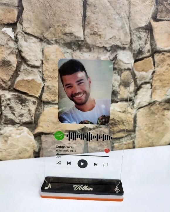 Kişiye Özel Spotify Barkodlu Dekoratif Plak