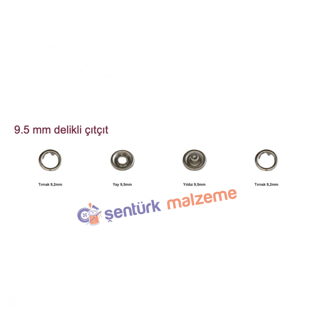 9.5 mm Klikıt Bebe Çıtçıt (100 ad)