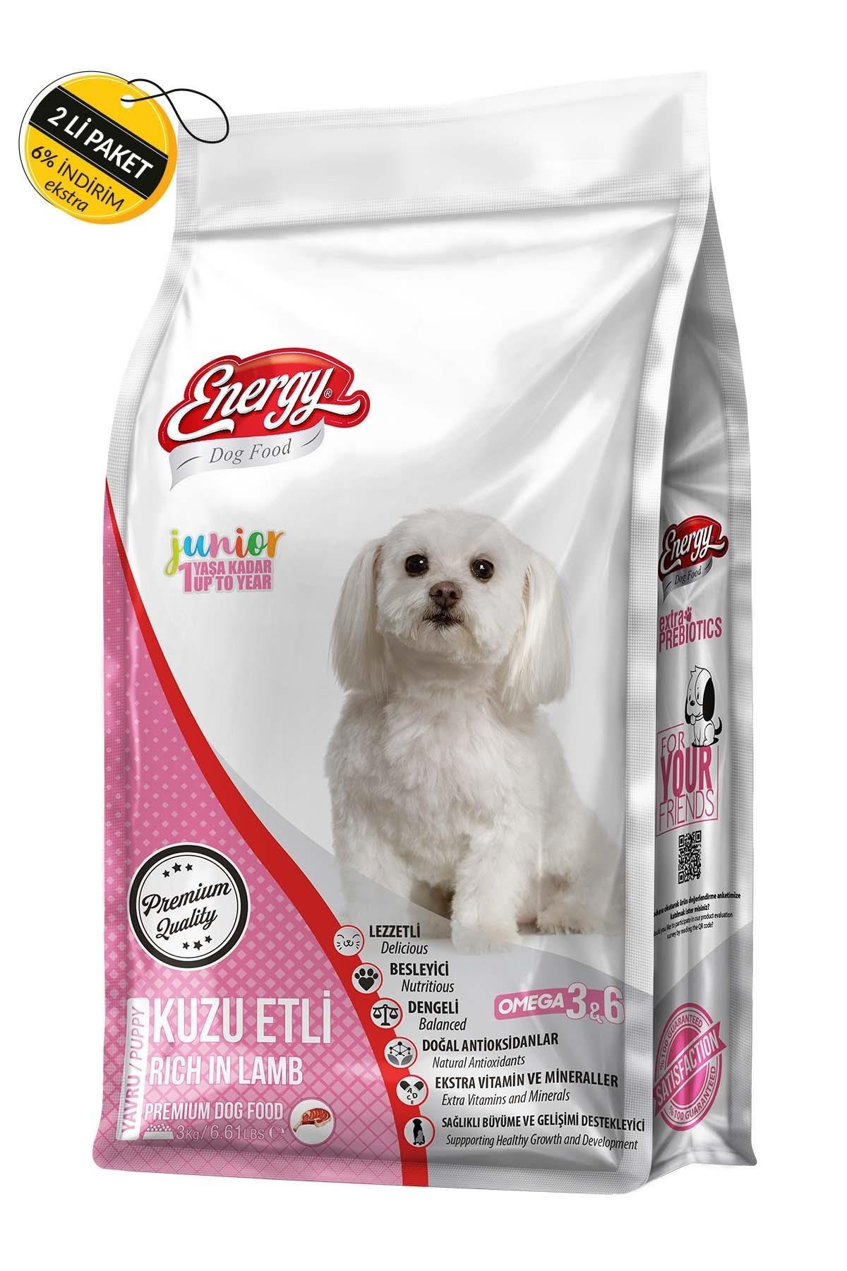 Energy Kuzu Etli Yavru Köpek Maması 3 kg Özel Koli (2 Adet)