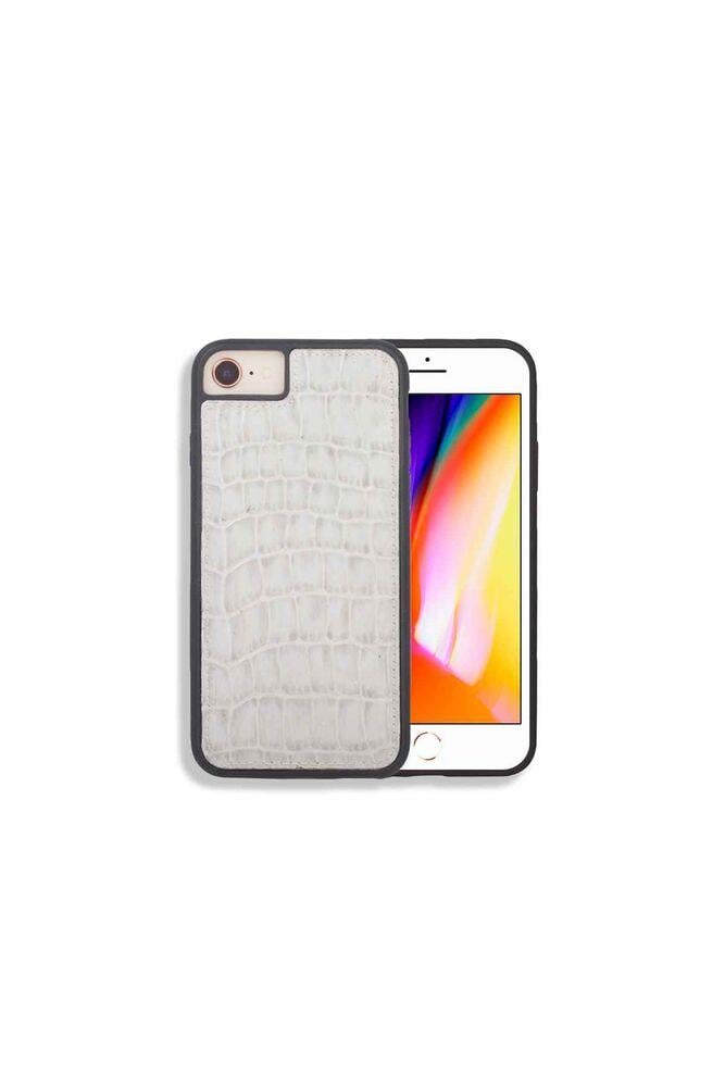 Guard iPhone 6 / 6s / 7 için  Gri Croco Model Deri Telefon Kılıfı