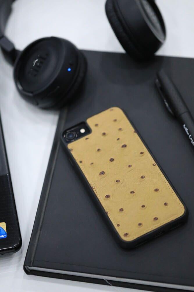 Guard iPhone 6 / 6s / 7 için  Taba Deve Kuşu Model Deri Telefon Kılıfı