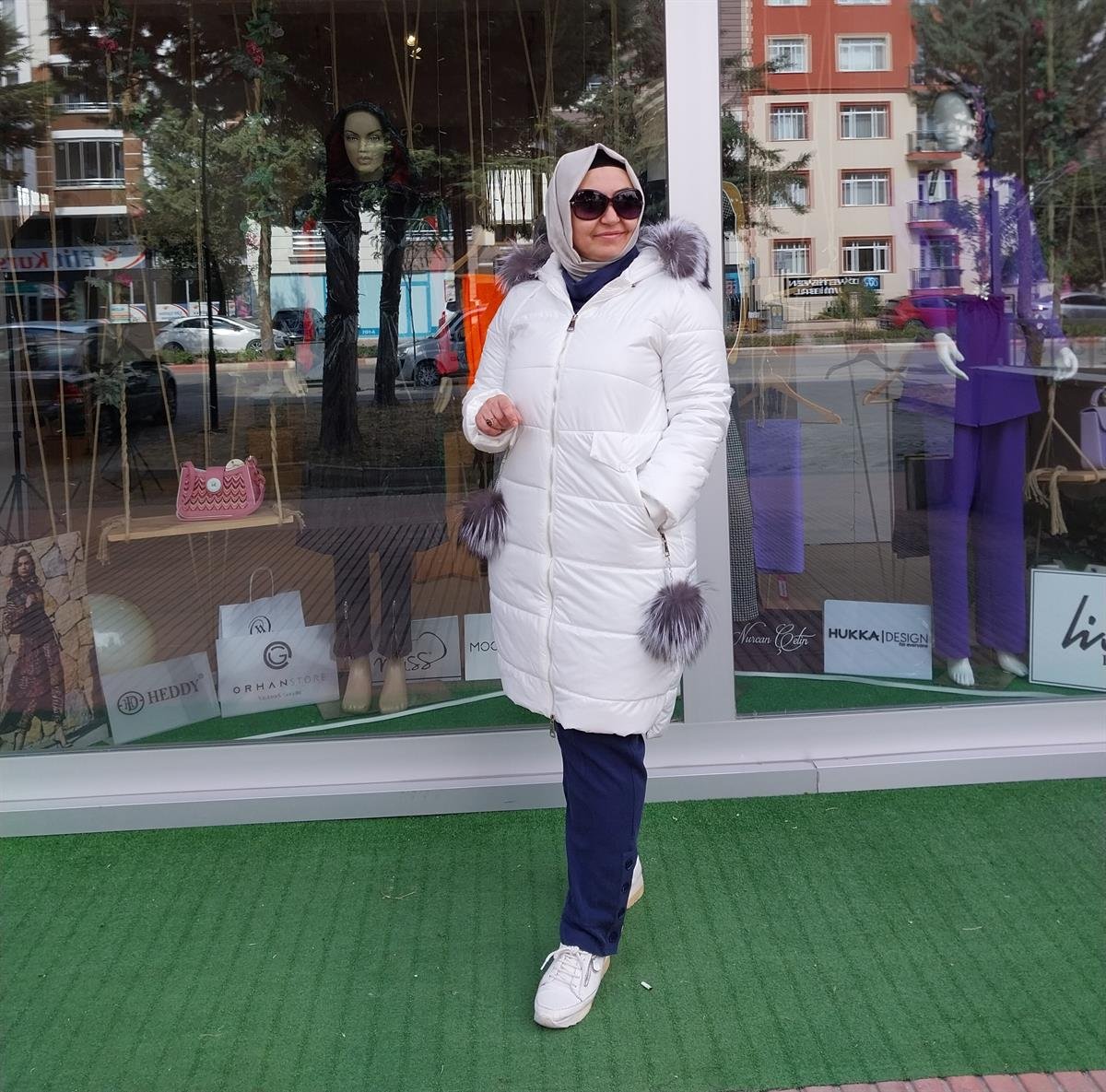 HUKKA KÜRK DETAYLI FERMUARLI KAPŞON EKRU MONT 22K110007