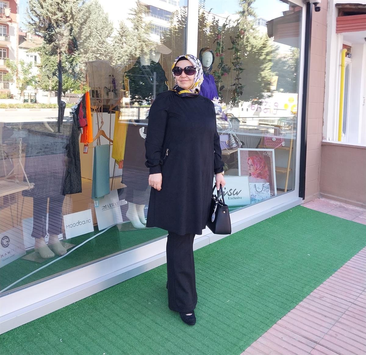 MİSSWHENCE CEP DETAYLI SÜET TUNİK SİYAH 34001