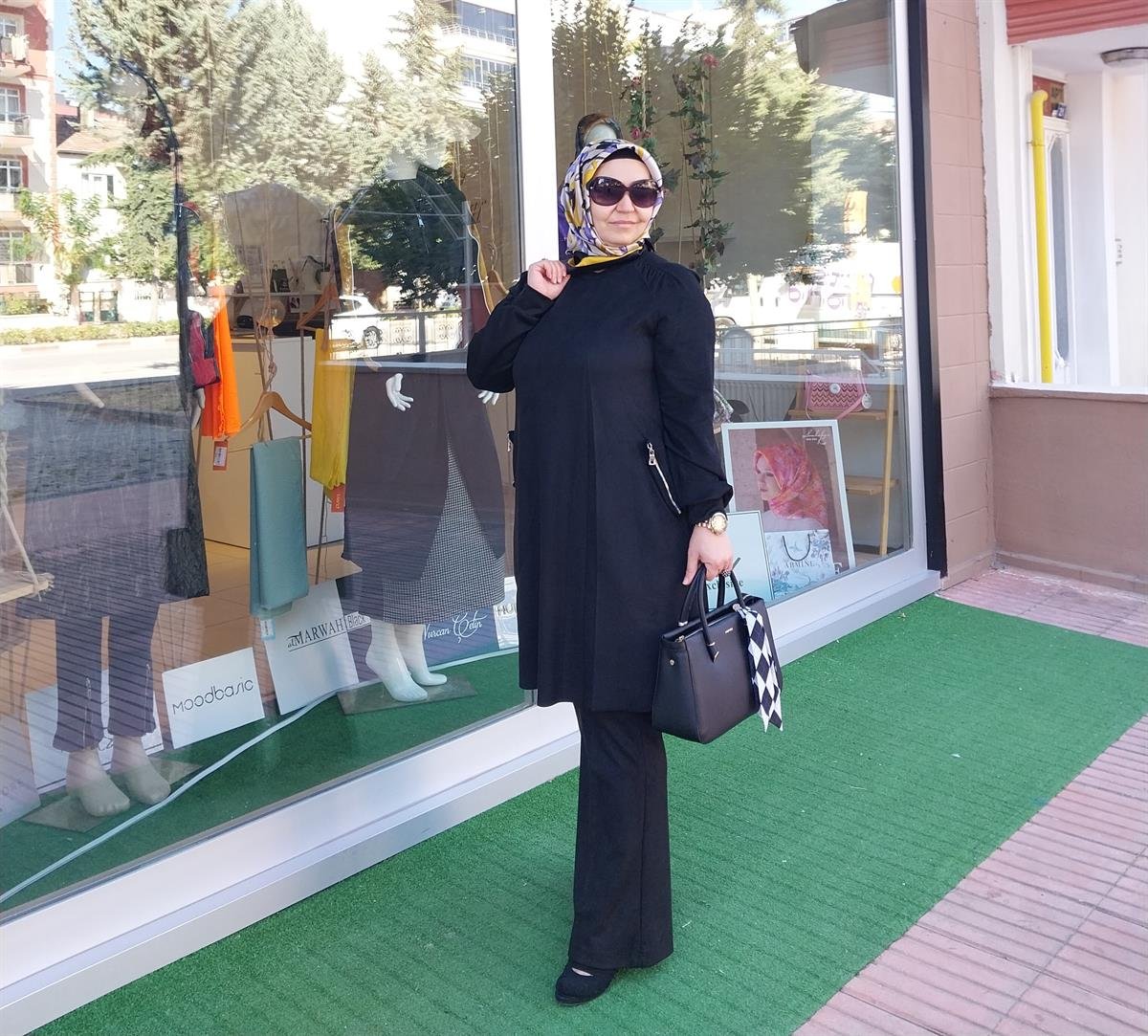 MİSSWHENCE CEP DETAYLI SÜET TUNİK SİYAH 34001