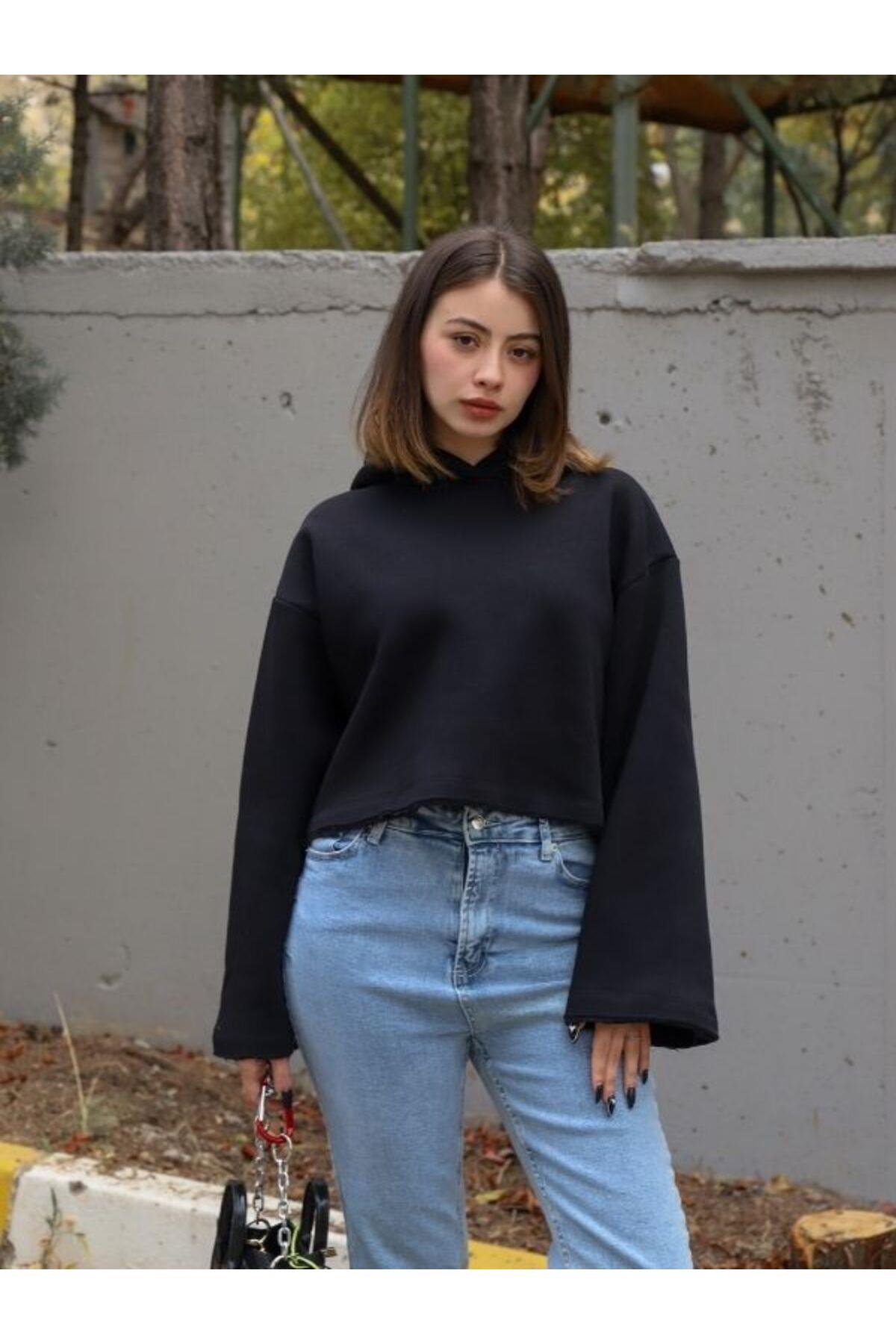 Kadın Lcyralı Esnek Yırtıklı Mom Jeans