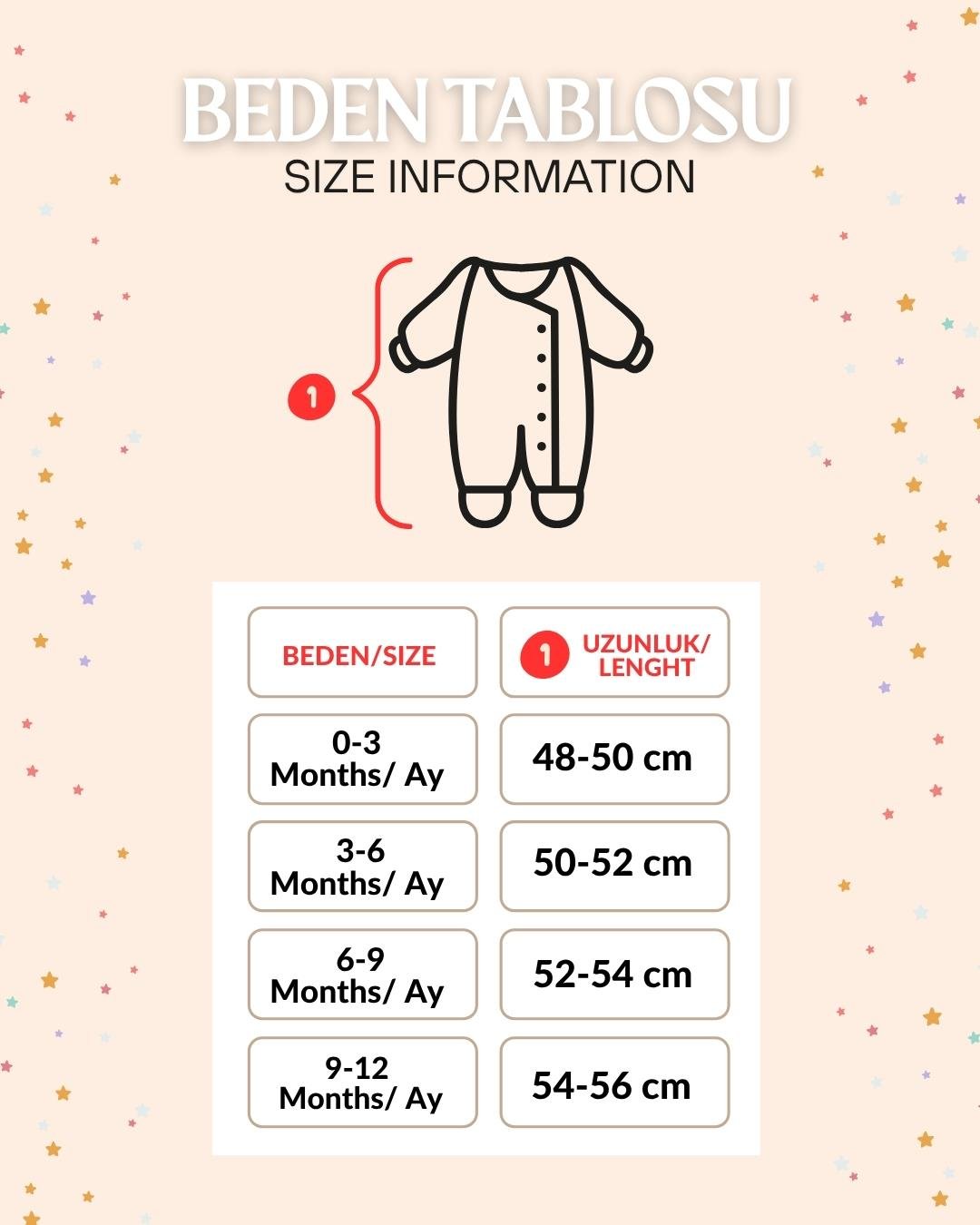 0-3 Ay Beyaz Penye Kahve Biyeli Önlüklü Tulum