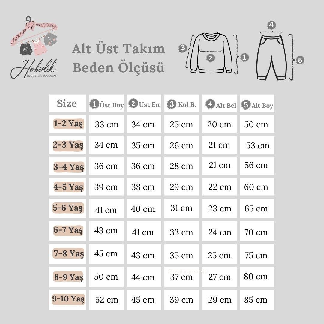 Kız Çocuk Penye Kapüşonlu Pembe ve Krem Alt Üst Takım